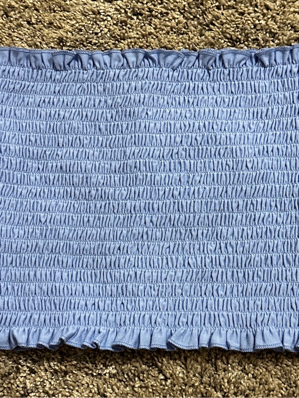 Zenana Outfitters Periwinkle Smocked Tube Top